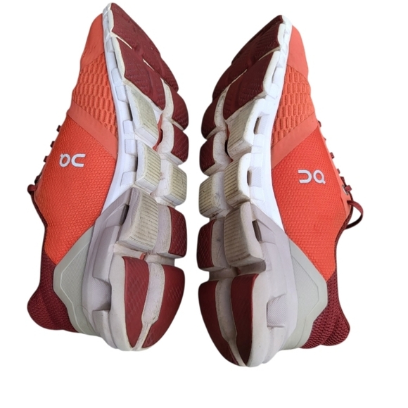 On Cloudflyer 2 Running Athletic Tennis Shoe Sneaker Flare Quartz Red Women 8 - Picture 4 of 15